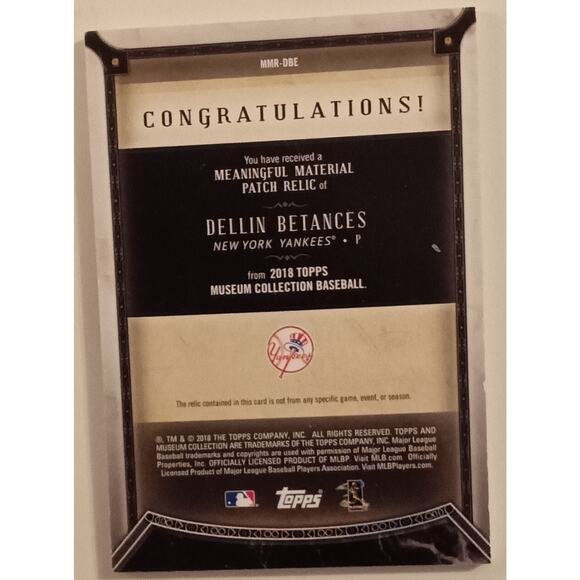 2018 Museum Collection Meaningful Material Relics 26/50 Dellin Betances Patch - Picture 6 of 6